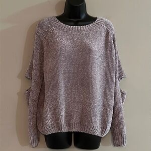 Lavender &merci cropped sweater size large
